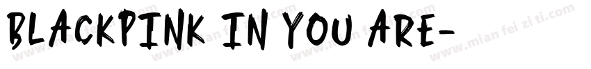 BLACKPINK IN YOU ARE字体转换